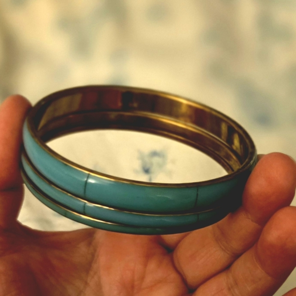 Vintage Blue Bangles - Set of 3 - Picture 5 of 7